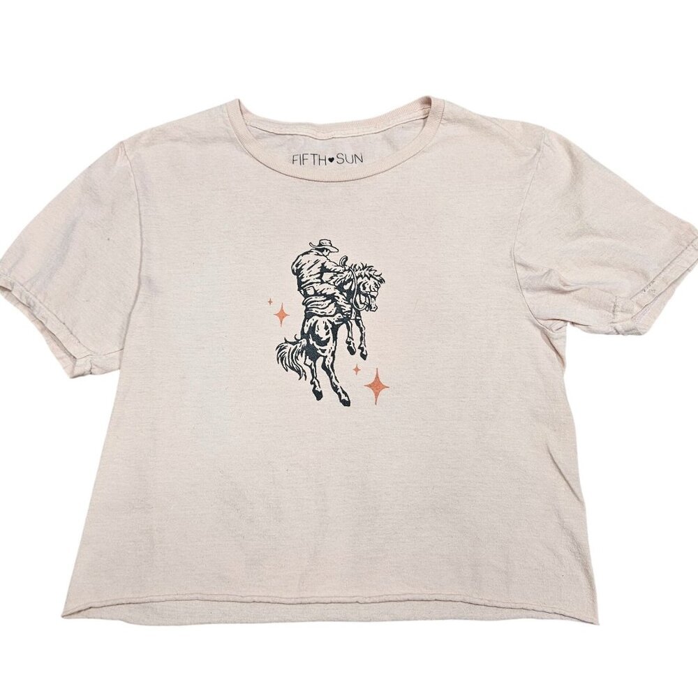Fifth Sun Legends Of‎ The Rodeo World Tour Graphic Tee XS Cowboy Cowgirl Horse